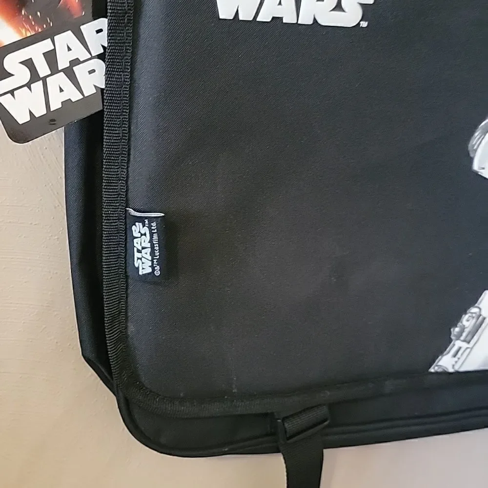 DISNEY STAR WARS BLACK STORM TROOPER MESSENGER BAG - NEW WITH TAGS